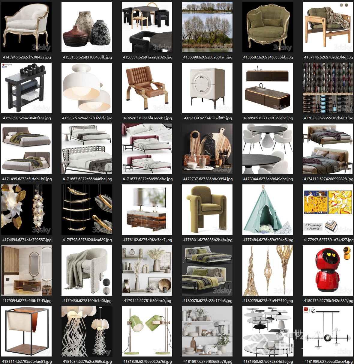 最新-3DSKY高精度3DMAX模型869个-1