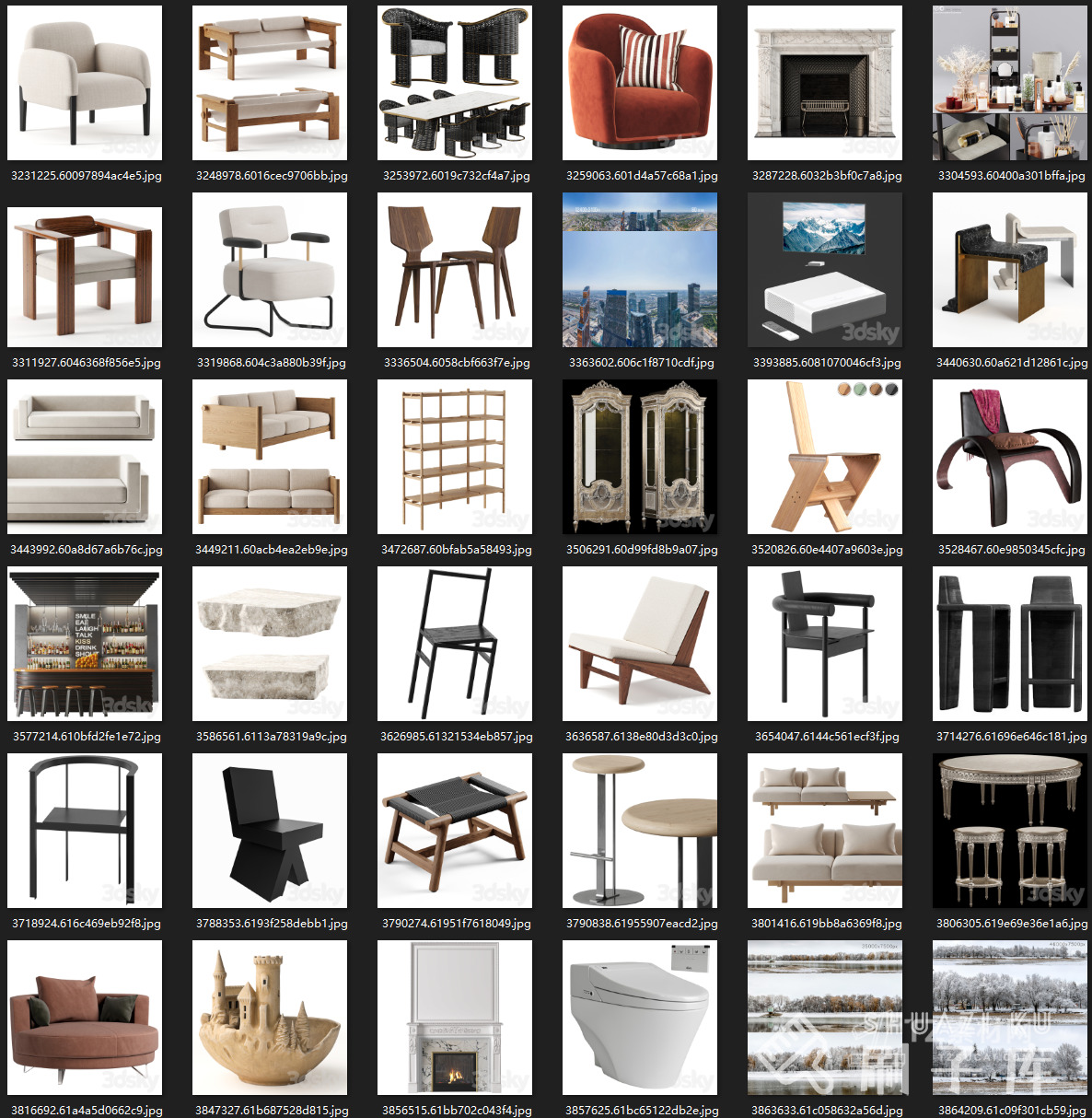 最新-3DSKY高精度3DMAX模型869个-1