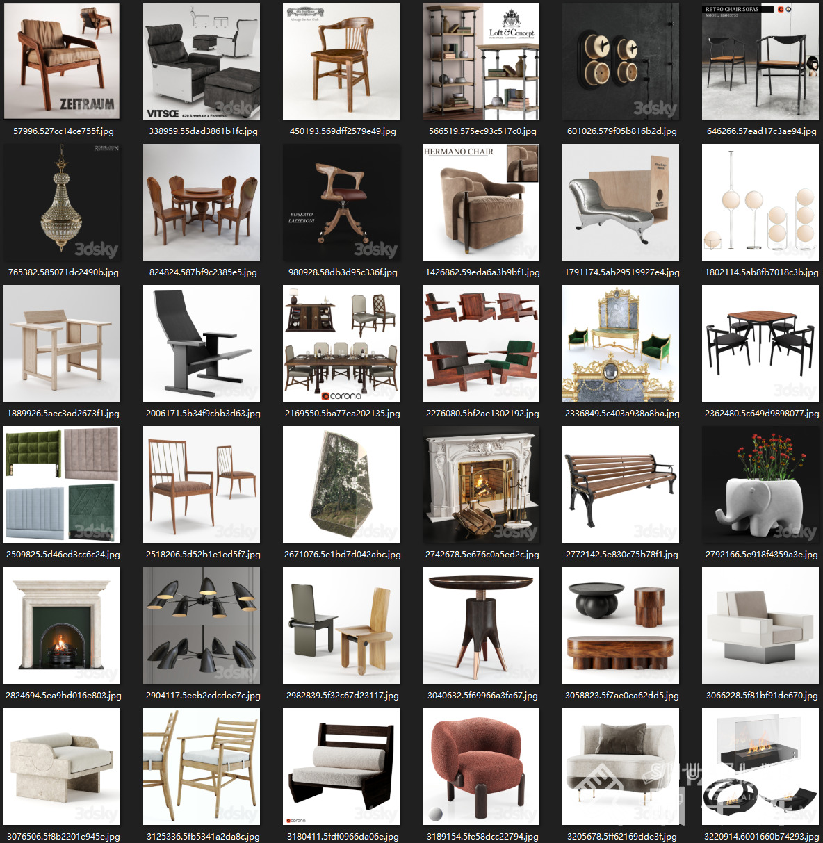 最新-3DSKY高精度3DMAX模型869个-1