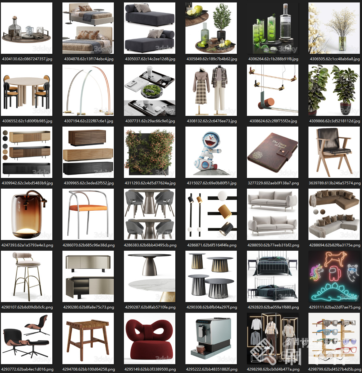 最新-3DSKY高精度3DMAX模型869个-1