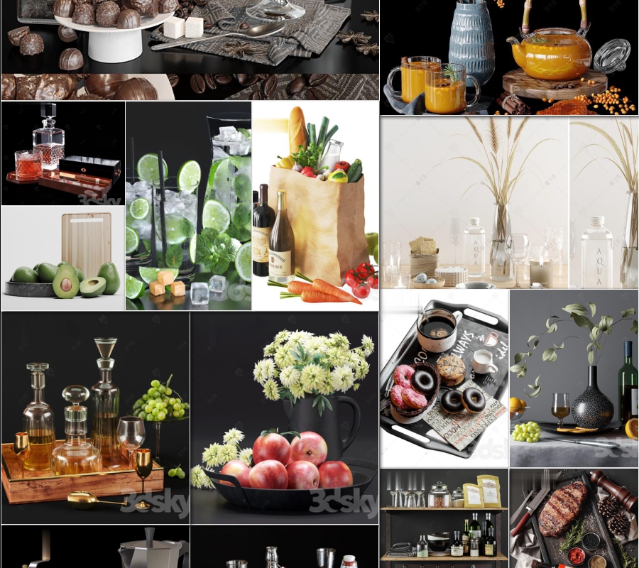 图片[3]-国外3dmax高端素材模型库3DSKY模型库-食物酒水-刷子库