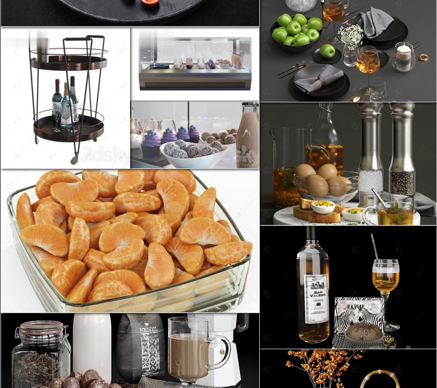 图片[2]-国外3dmax高端素材模型库3DSKY模型库-食物酒水-刷子库