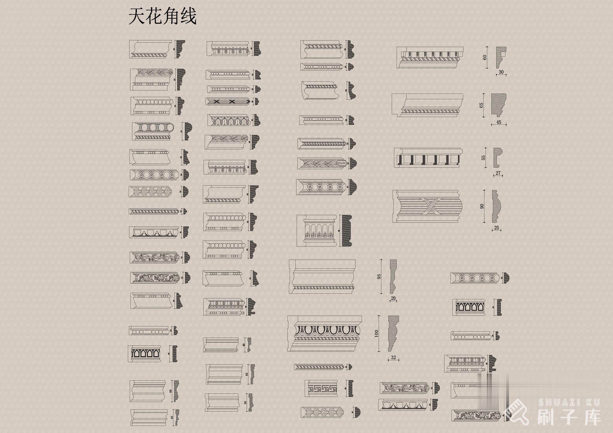 图片[6]-CAD各种装饰线条合集-刷子库