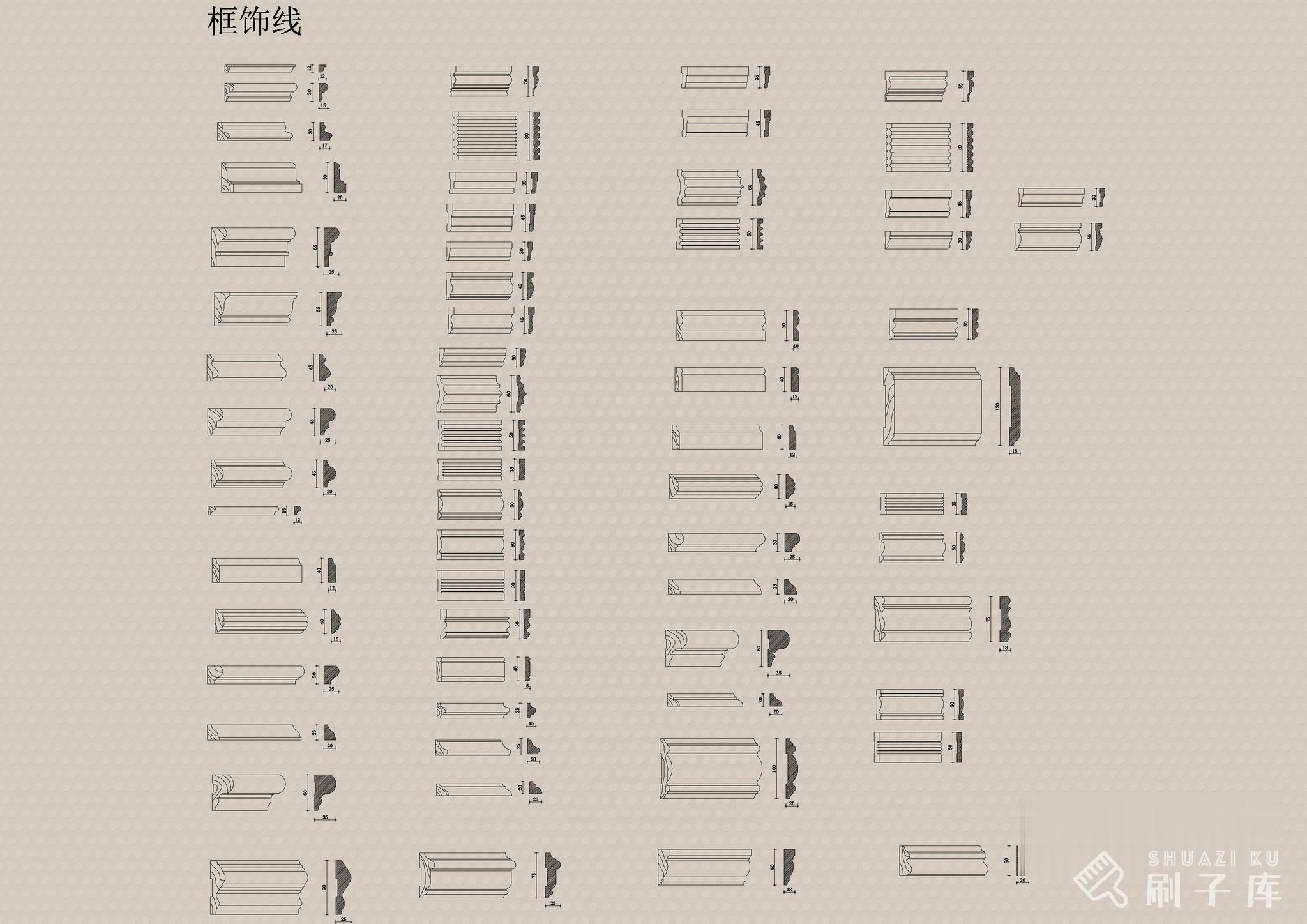 图片[7]-CAD各种装饰线条合集-刷子库