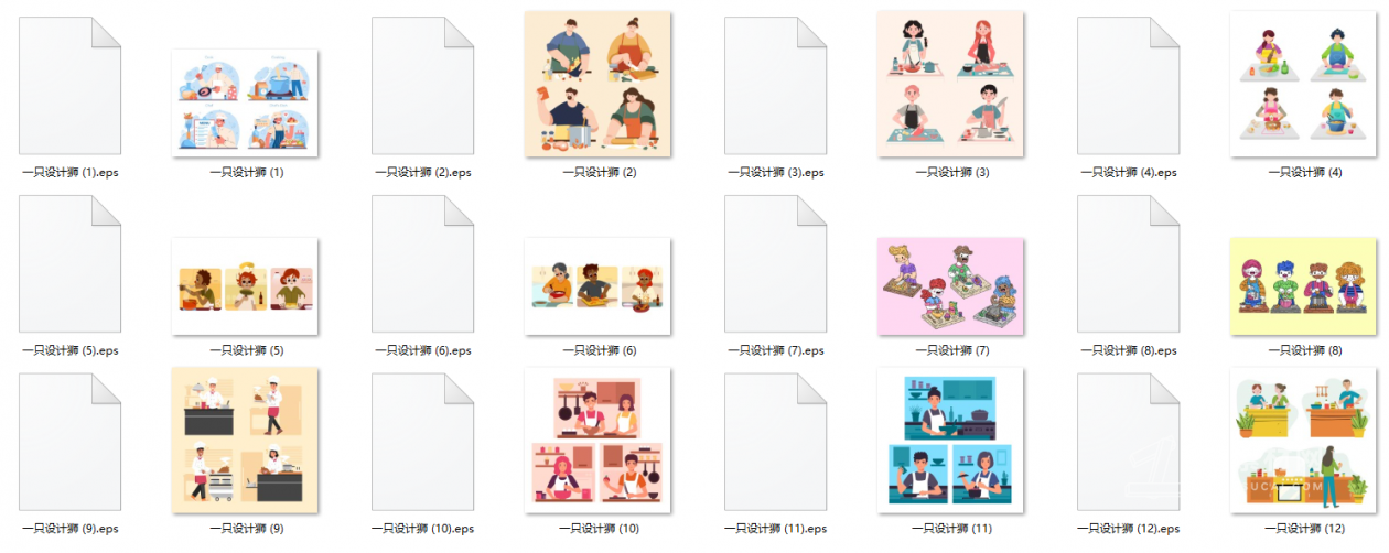 图片[3]-网红风卡通风人物平面彩图PSD源文件和素材包-刷子库