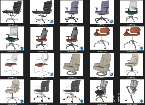 ENS材质-办公专区各组件单体模型-刷子库