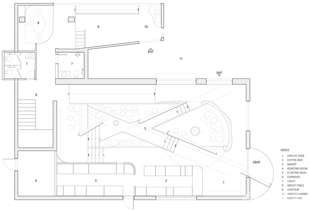 【设计师必备】50个咖啡厅项目平面图-2