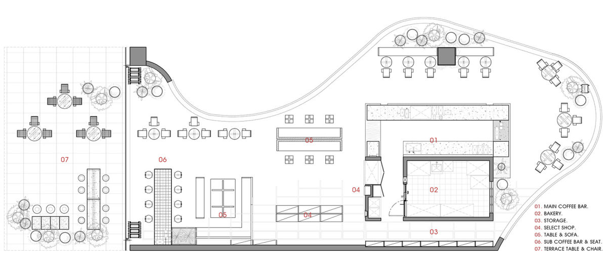 【设计师必备】50个咖啡厅项目平面图-4