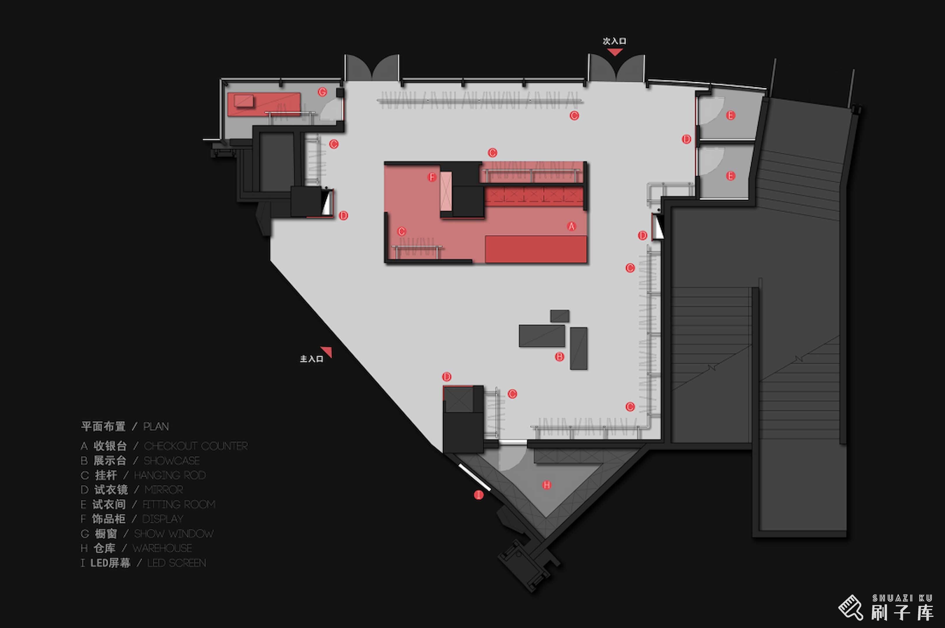 设计师必备】120张精选服装店、买手店、零售店平面图-2 设计师必备】120张精选服装店、买手店、零售店平面图-2
