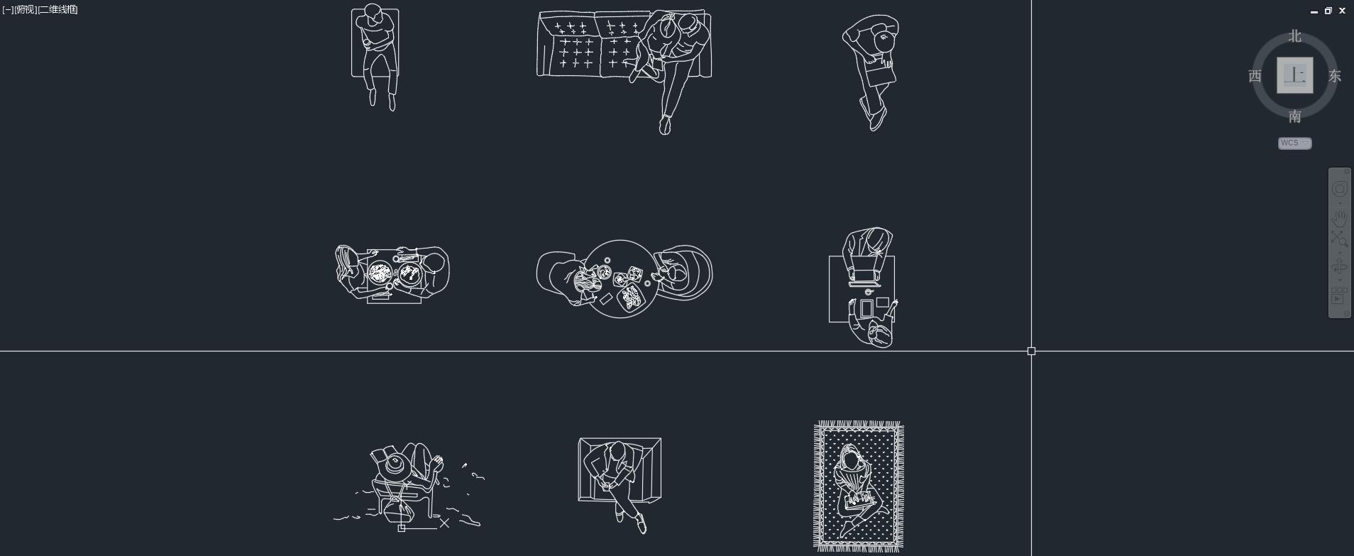 18组顶视图人物素材合集，AI+JPG+PSD+CAD-2