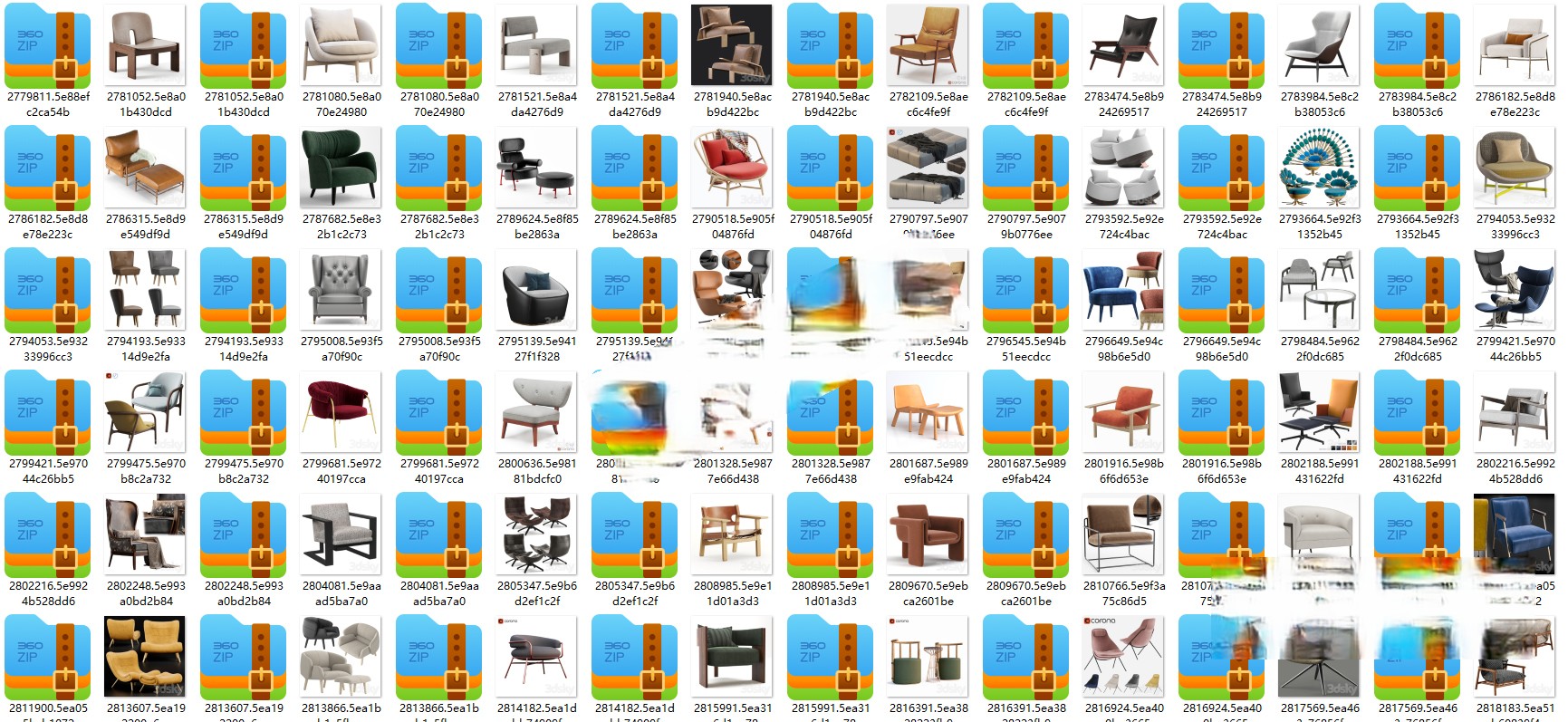 图片[4]-3DSKY高精3DMAX模型–沙发+单椅1197套-刷子库
