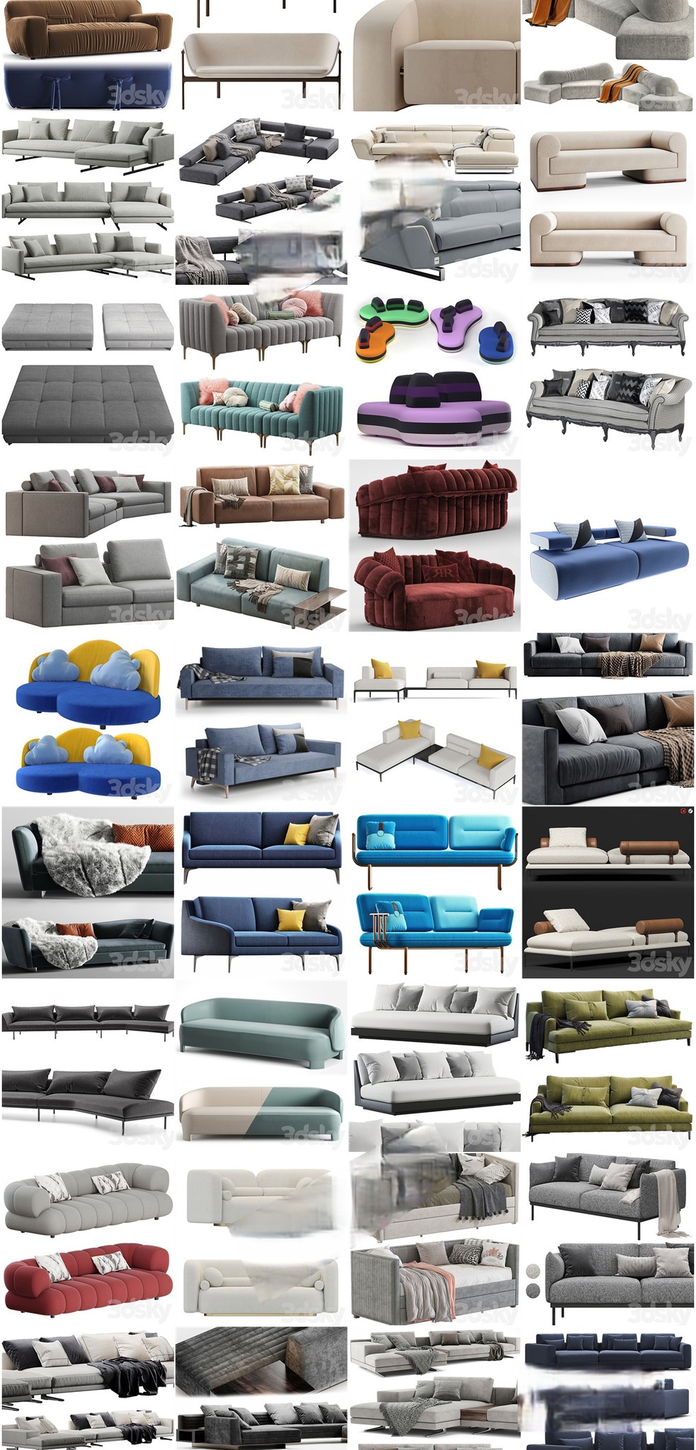 图片[6]-3DSKY高精3DMAX模型–沙发+单椅1197套-刷子库