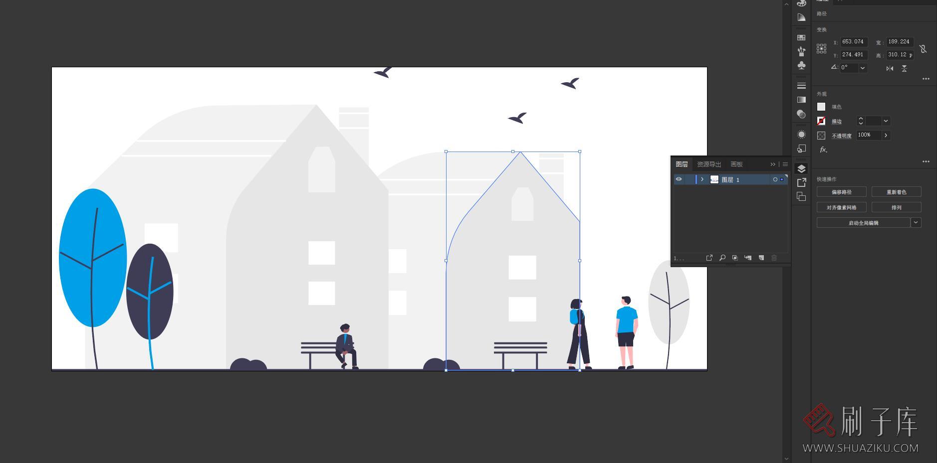 348个平面创意矢量图形，PS+AI-3