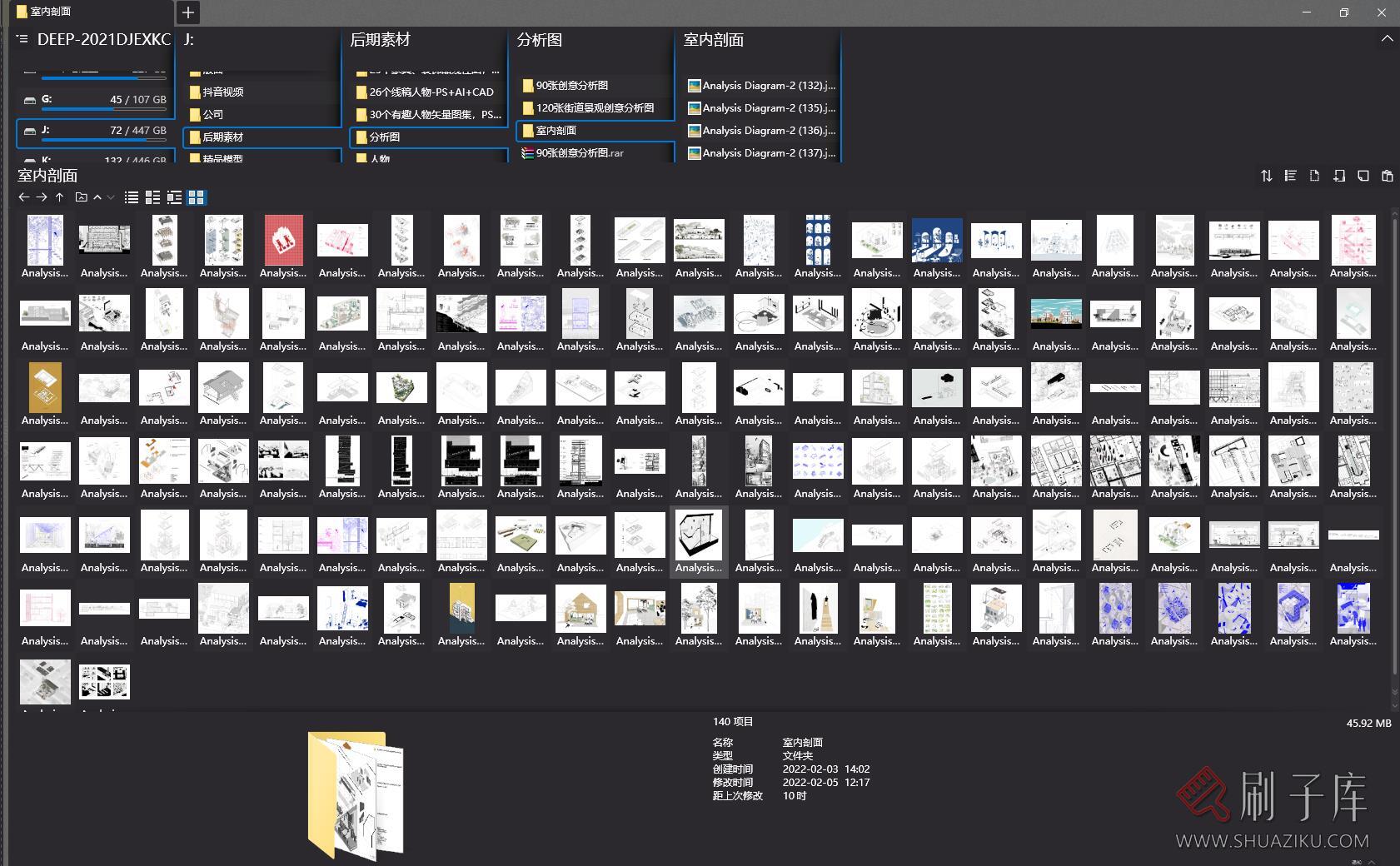 【设计师必备】140张室内剖面、立面创意分析图-1
