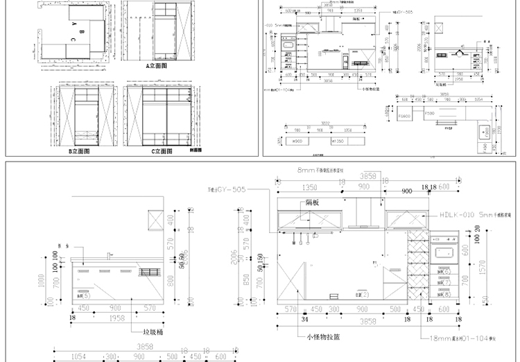 图片[27]-家装衣柜酒橱柜子榻榻米书柜鞋柜家具CAD图库平立面施工图纸设计-刷子库