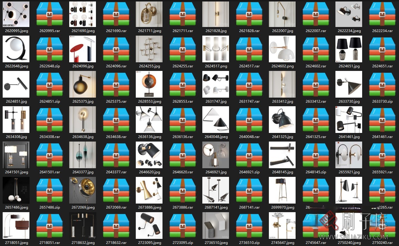 图片[7]-140个3DSKY壁灯台灯装饰灯模型-刷子库