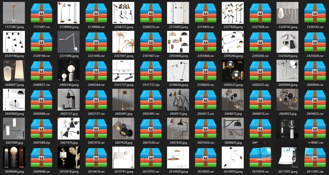 图片[9]-140个3DSKY壁灯台灯装饰灯模型-刷子库