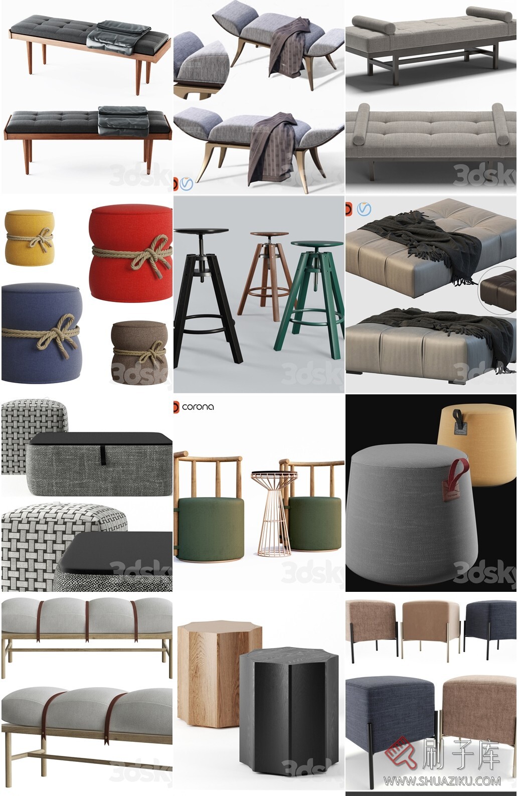 图片[7]-39个凳子模型3dsky&桌椅类-刷子库