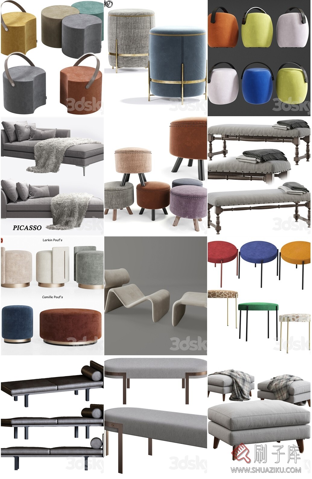 图片[8]-39个凳子模型3dsky&桌椅类-刷子库
