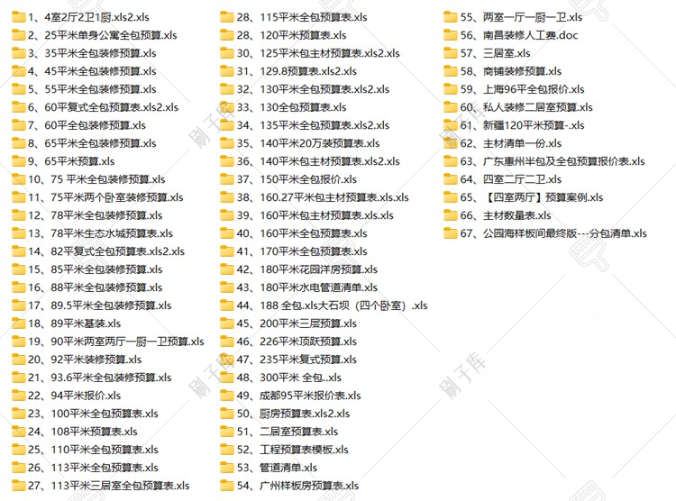 图片[5]-装修预算报价表家装工装材料施工进度表模板-刷子库