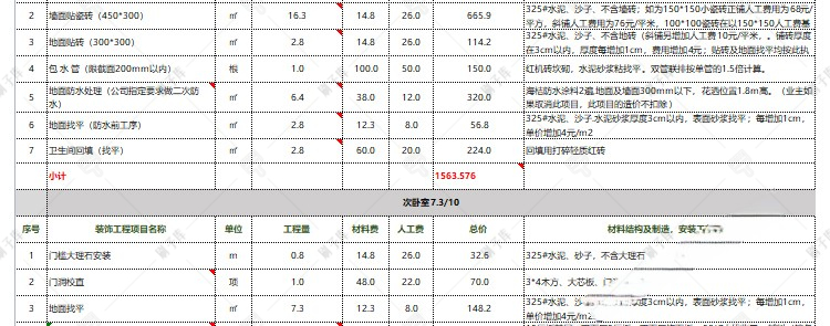 图片[23]-装修预算报价表家装工装材料施工进度表模板-刷子库