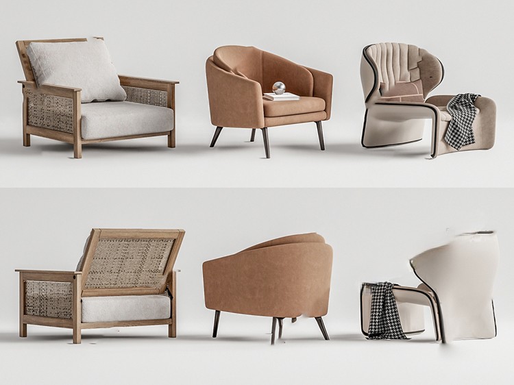 图片[7]-现代北欧沙发SU模型库客厅多人椅子双人异形单人单体沙发草图大师-刷子库