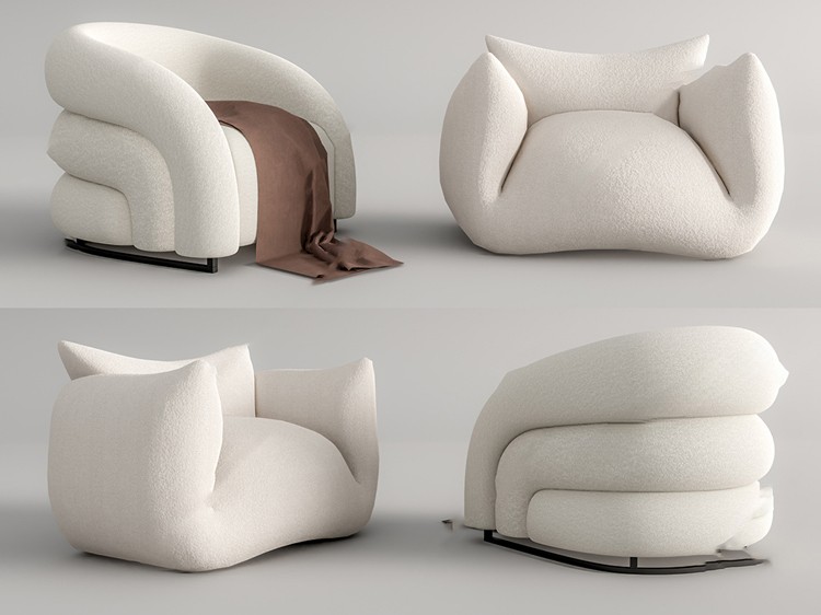 图片[6]-现代北欧沙发SU模型库客厅多人椅子双人异形单人单体沙发草图大师-刷子库