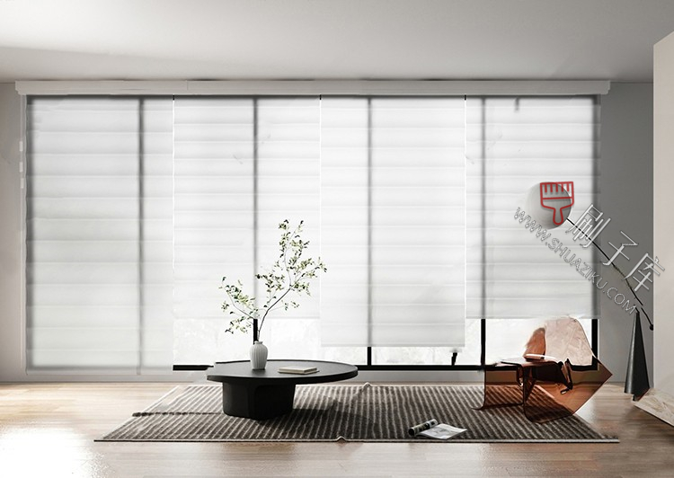 图片[5]-软装窗帘纱帘帷幔遮光拉帘SU模型草图大师-刷子库