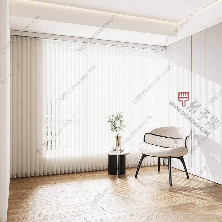 图片[13]-软装窗帘纱帘帷幔遮光拉帘SU模型草图大师-刷子库