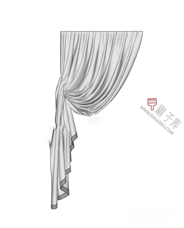 图片[30]-软装窗帘纱帘帷幔遮光拉帘SU模型草图大师-刷子库