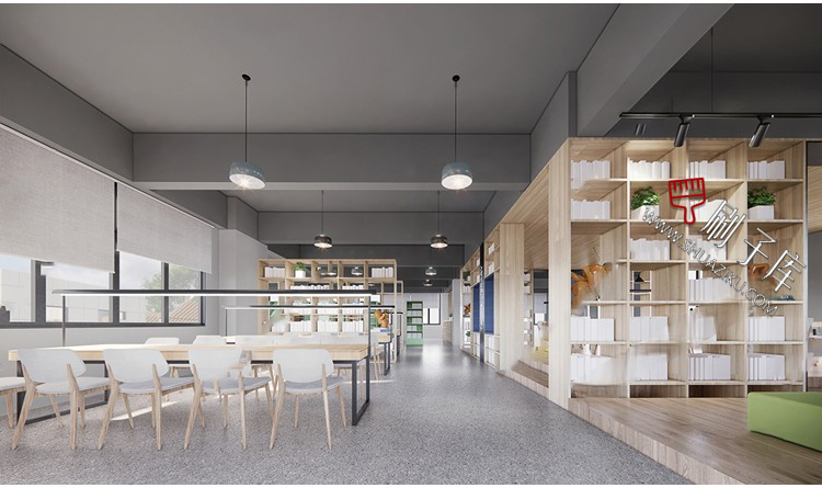 图片[7]-书吧SU模型工业风书咖图书馆室内设计草图大师书店CAD施工图素材-刷子库