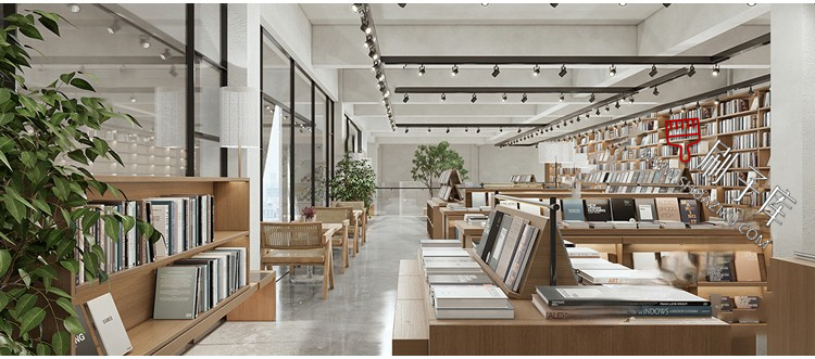 图片[47]-书吧SU模型工业风书咖图书馆室内设计草图大师书店CAD施工图素材-刷子库