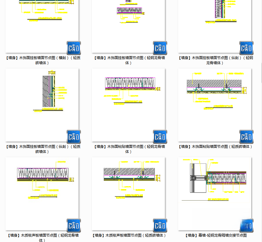 图片[7]-精选CAD施工图常用节点丨地坪丨门丨墙身丨天花-刷子库