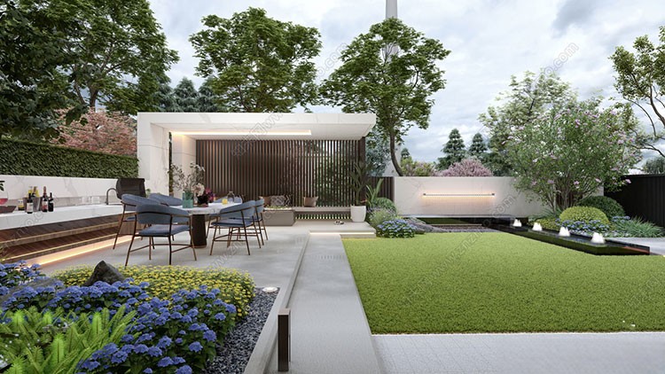 图片[5]-新中式日式欧式别墅室外庭院露台屋顶花园空中会所景观SU模型素材-刷子库