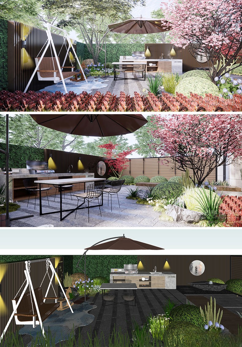 图片[33]-新中式日式欧式别墅室外庭院露台屋顶花园空中会所景观SU模型素材-刷子库