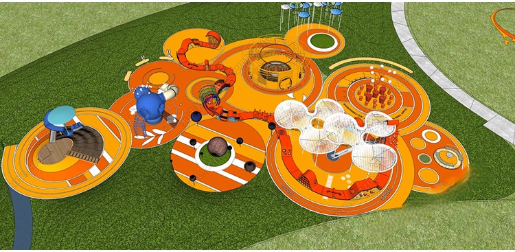 图片[3]-儿童乐园游乐场活动区户外拓展训练场地设施滑滑梯草图大师SU模型-刷子库