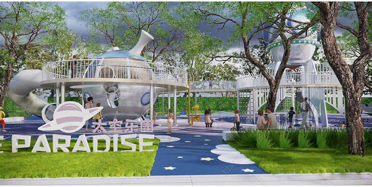 图片[9]-儿童乐园游乐场活动区户外拓展训练场地设施滑滑梯草图大师SU模型-刷子库