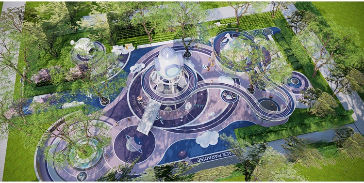 图片[11]-儿童乐园游乐场活动区户外拓展训练场地设施滑滑梯草图大师SU模型-刷子库