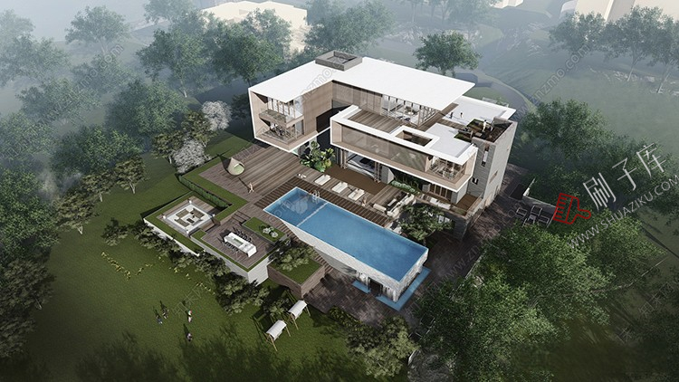 图片[9]-独栋别墅建筑SU模型CAD施工图配套度假村外观民宿自建房草图大师-刷子库