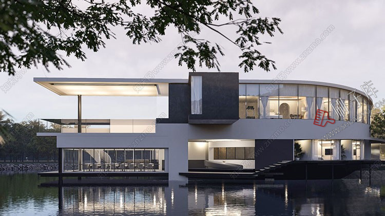 图片[7]-草图大师民宿度假村酒店中式现代别墅客栈旅游创意外观建筑SU模型-刷子库