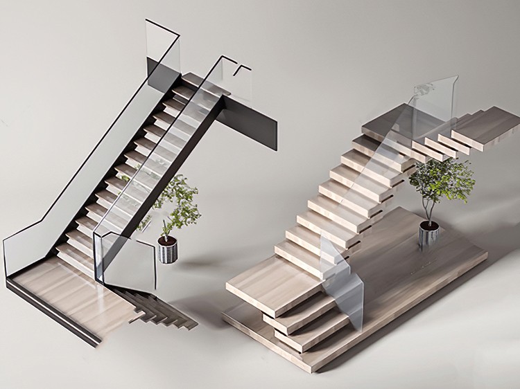 图片[1]-旋转楼梯SU模型库室内铁艺楼梯中式欧式现代螺旋扶梯扶手草图大师-刷子库