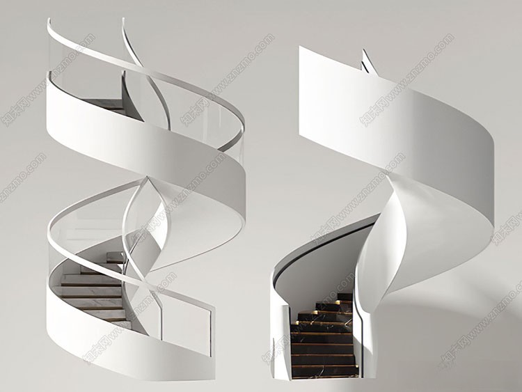 图片[10]-旋转楼梯SU模型库室内铁艺楼梯中式欧式现代螺旋扶梯扶手草图大师-刷子库