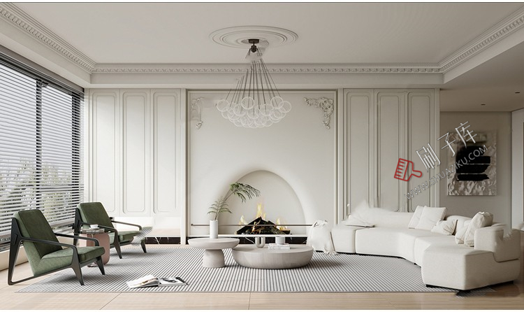 图片[4]-草图大师家装奢华豪华法式风格家居餐厅客厅卧室设计SU模型素材库-刷子库