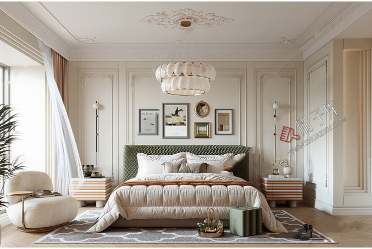 图片[14]-草图大师家装奢华豪华法式风格家居餐厅客厅卧室设计SU模型素材库-刷子库