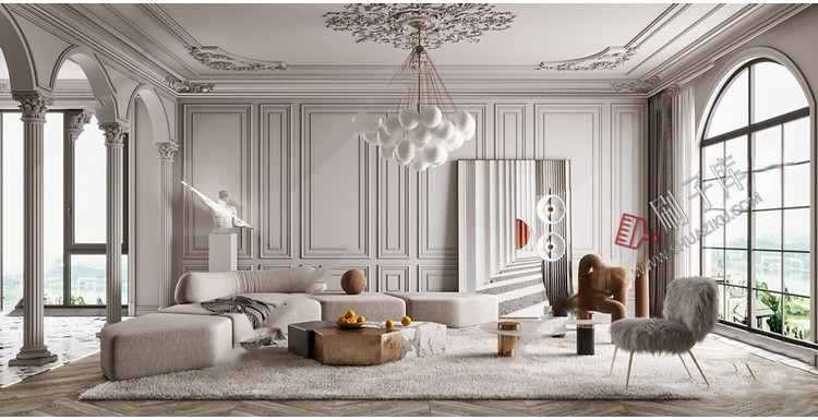 图片[21]-草图大师家装奢华豪华法式风格家居餐厅客厅卧室设计SU模型素材库-刷子库
