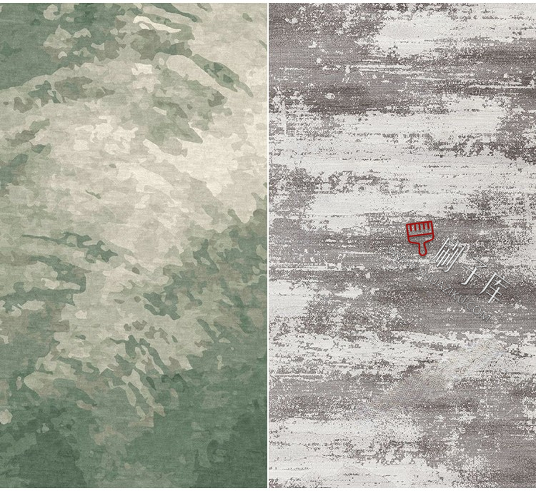 图片[4]-现代高清新中式客厅简约圆形无缝地毯毛毯材质su贴图库3dmax素材-刷子库