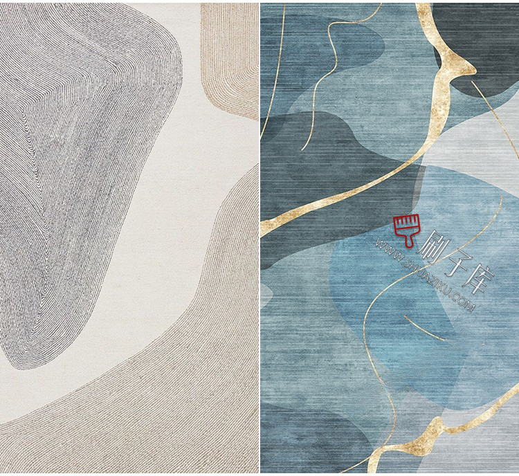 图片[8]-现代高清新中式客厅简约圆形无缝地毯毛毯材质su贴图库3dmax素材-刷子库