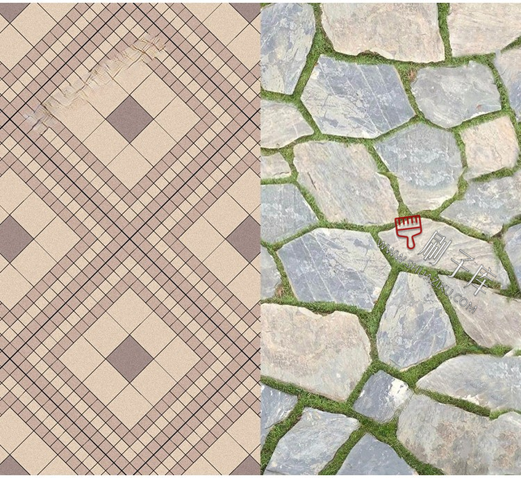 图片[13]-景观铺装材质贴图SU建筑室外广场墙面地面PS石材花岗岩高清3D素材-刷子库