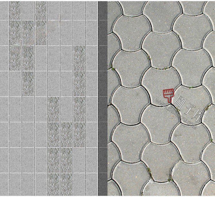 图片[24]-景观铺装材质贴图SU建筑室外广场墙面地面PS石材花岗岩高清3D素材-刷子库