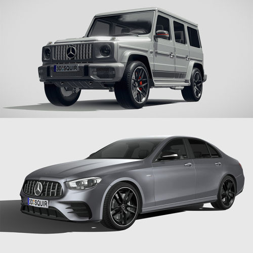 奔驰-BENZ汽车3D模型合集FBX格式-刷子库
